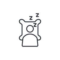 slumber icon. .Editable stroke.linear style sign for use web design,logo.Symbol illustration. vector
