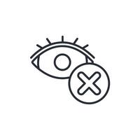 No sleep icon. .Editable stroke.linear style sign for use web design,logo.Symbol illustration. vector