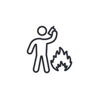 call the fire brigade icon. .Editable stroke.linear style sign for use web design,logo.Symbol illustration. vector