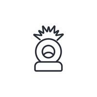 alarm icon. .Editable stroke.linear style sign for use web design,logo.Symbol illustration. vector