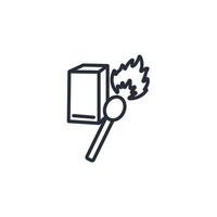match icon. .Editable stroke.linear style sign for use web design,logo.Symbol illustration. vector