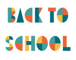 Back to school abstract checkered minimalistic slogan print. Perfect to tee, sticker, banner, card. Hand drawn isolated illustration. vector