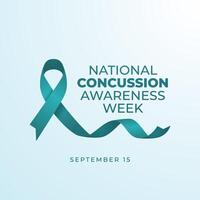 National Concussion Awareness Day. Flat art design. Good for celebration template usage. eps 10. vector