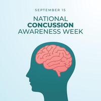 National Concussion Awareness Day. Flat art design. Good for celebration template usage. eps 10. vector