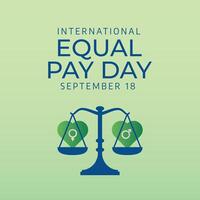 International Equal Pay Day. Flat art design. Good for celebration template usage. eps 10. vector