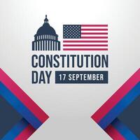 Constitution Day . Flat art design. Good for celebration template usage. eps 10. vector