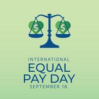International Equal Pay Day. Flat art design. Good for celebration template usage. eps 10. vector
