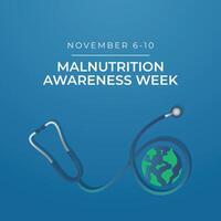 Malnutrition Awareness Week. Flat art design. Good for celebration template usage. eps 10. vector