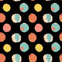 Abstract colorful cute Polka dots seamless pattern vector