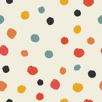 Abstract colorful cute Polka dots seamless pattern vector
