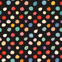 Abstract colorful cute Polka dots seamless pattern vector
