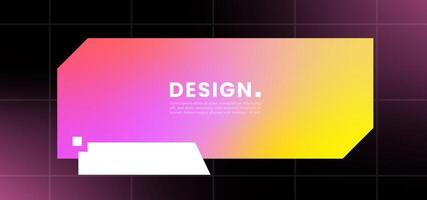 Futuristic element illustration. Colorful lower third overlay. vector