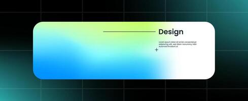 Modern design element in gradient color. Futuristic pop up interface. vector