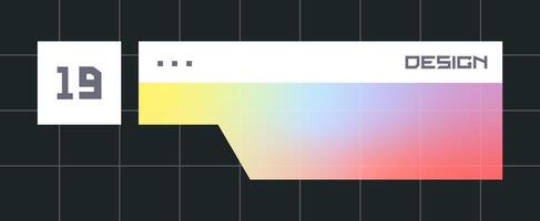Futuristic element illustration. Colorful lower third overlay. vector