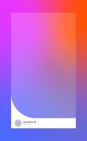 Vertical story template in gradient colors. Social media frame illustration. vector
