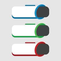 modern text box custom shape colorful geometric banners vector