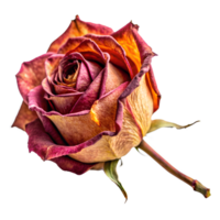 dry rose isolated on a translucent background png