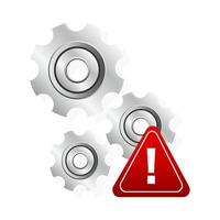 Fault detected. System error icon. Not working concept. illustration vector