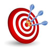 Target with arrow. Archery. target with arrows. illustration vector