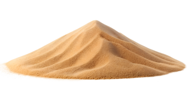 Pile of sand on a transparent background png