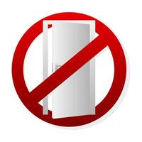 The sign Entry and exit is prohibited. Entry, exit. illustration. vector