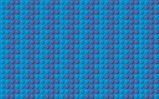 Abstract background composed of two colours of blue plastic building toy blocks. Bricks wallpaper. Abstract background illustration vector