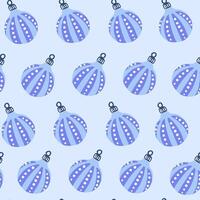 Simple Christmas season repeat pattern with a single element, bauble, ornament, ball. Wrapping paper, wallpaper, textile design. vector