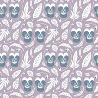 Seamless floral pattern with pansies and leaves. Enchanted garden style. Tender, elegant repeat for textile, paper design. vector