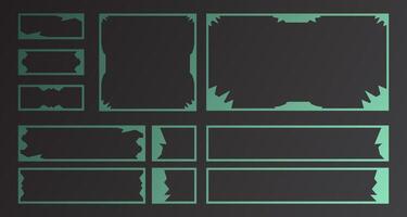 Futuristic digital streaming screen interface. Live stream panel design template vector