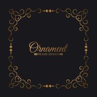 Elegant gold decorative frame design background vector