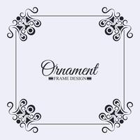 Flat decorative frame design background vector
