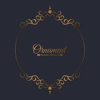 Elegant gold decorative frame design background vector