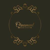 Elegant gold decorative frame design background vector