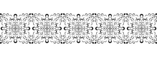 Flat ornament style ethnic seamless borders vector