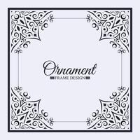 Flat decorative frame design background vector