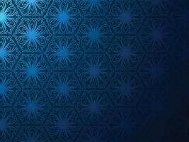 Modern shiny blue luxury floral pattern background vector