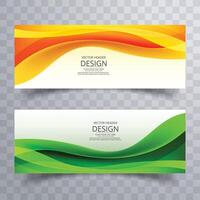 Modern colorful wave banner background vector