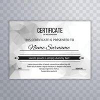 Certificate appreciation or certificate template polygon design vector