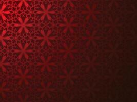 Modern floral decorative pattern red background vector