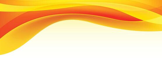Modern orange and yellow wave banner background vector