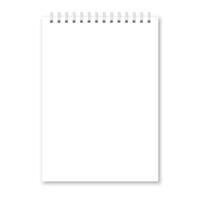 realistic opened notebook cover vector