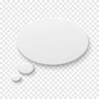 white blank paper speech bubble on background. vector