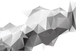 Abstract gray polygonal background vector