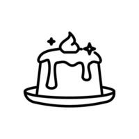 pudding icon in line style vector