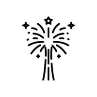 fireworks icon in line style vector