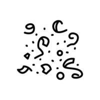 confetti icon in line style vector