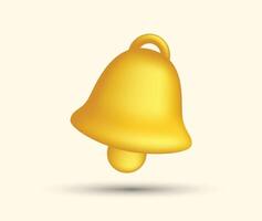 Bell icon 3D style, related to notification vector