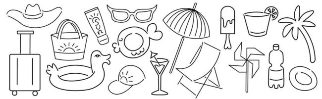 summer topic line object vector