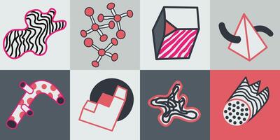 abstract geometry backgrounds objects vector