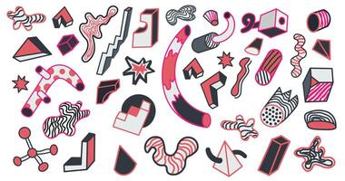 abstract geometry backgrounds objects vector